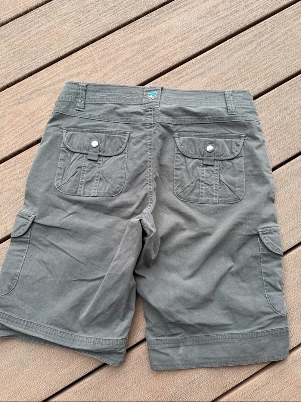 Kuhl Olive Gray Women's Cargo Shorts with Snap Pockets